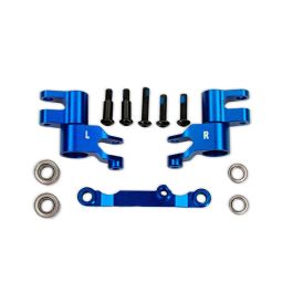Blue Aluminum Bellcrank Assembly with Drag Link