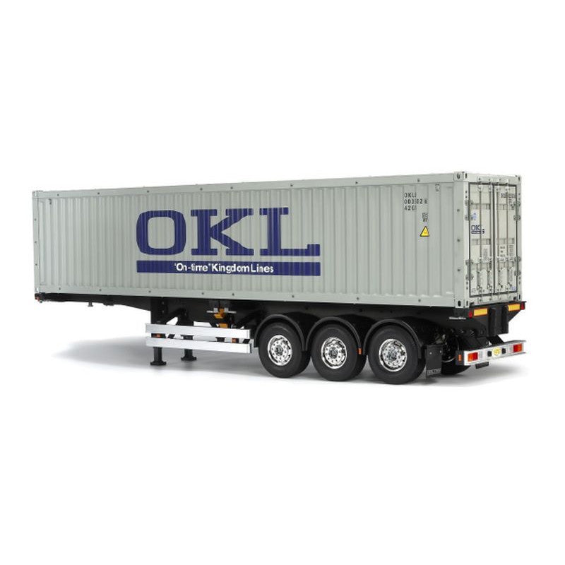 Image of 40-Foot Container 3-Axle Semi-Trailer, for Tamiya 1/14