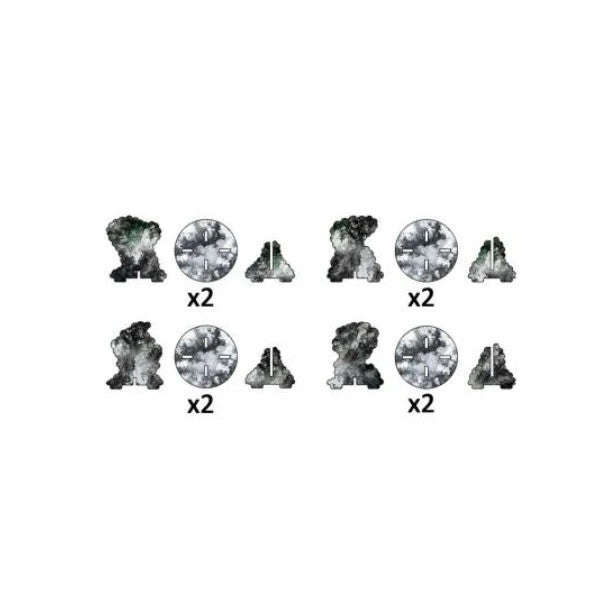 Smoke Bombardment Markers (x4 Markers)