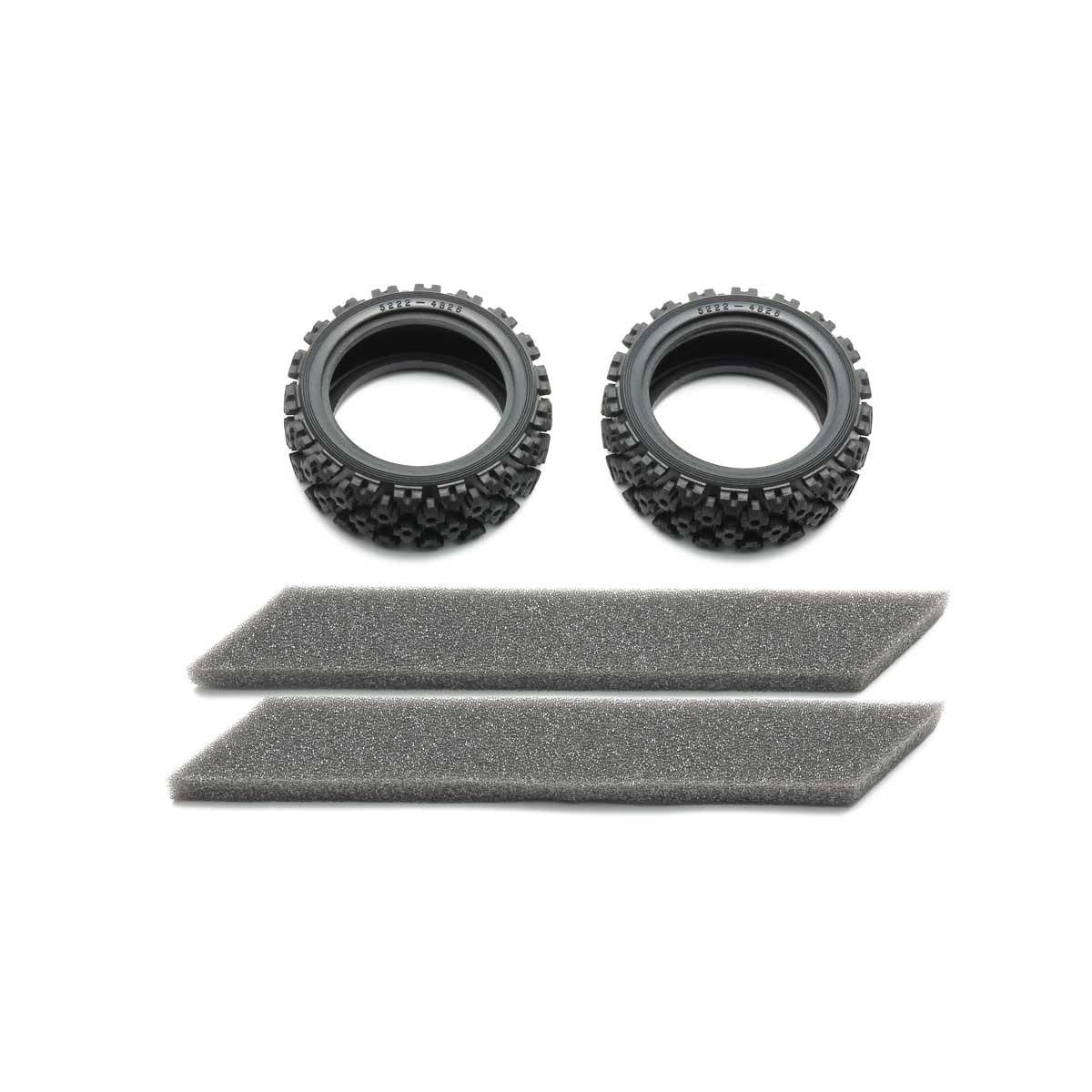 RC Rally Block Tires, Soft Compound w/ Foam Inserts (2)