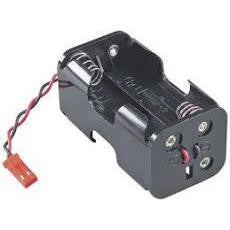 AA Battery Holder Receiver Box, 4-Cell w/ Male Red BEC Connector