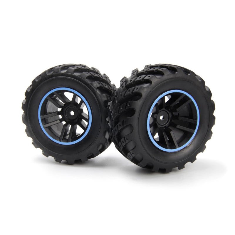 Image of Spryte Wheels/Tires Assembled (Black/Blue)