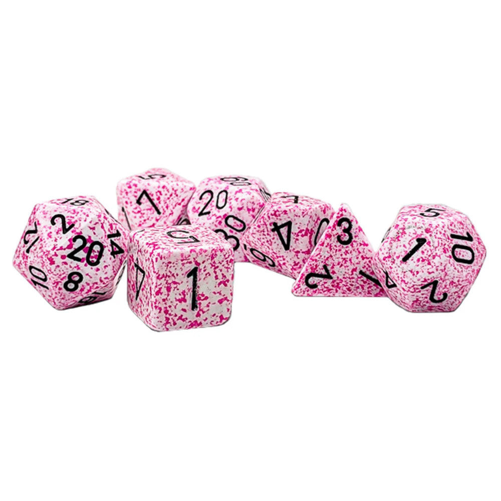 SPECKLED POLYHEDRAL 7-DIE SET PINK