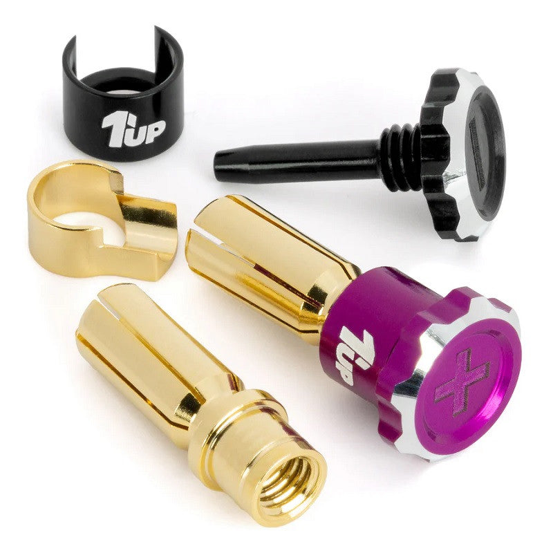 Image of Lockdown Adjustable Bullet Plugs - 5mm - Purple/Black