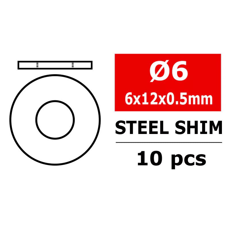 Image of Steel Metric Shim - 6x12x0.5mm - 10pcs