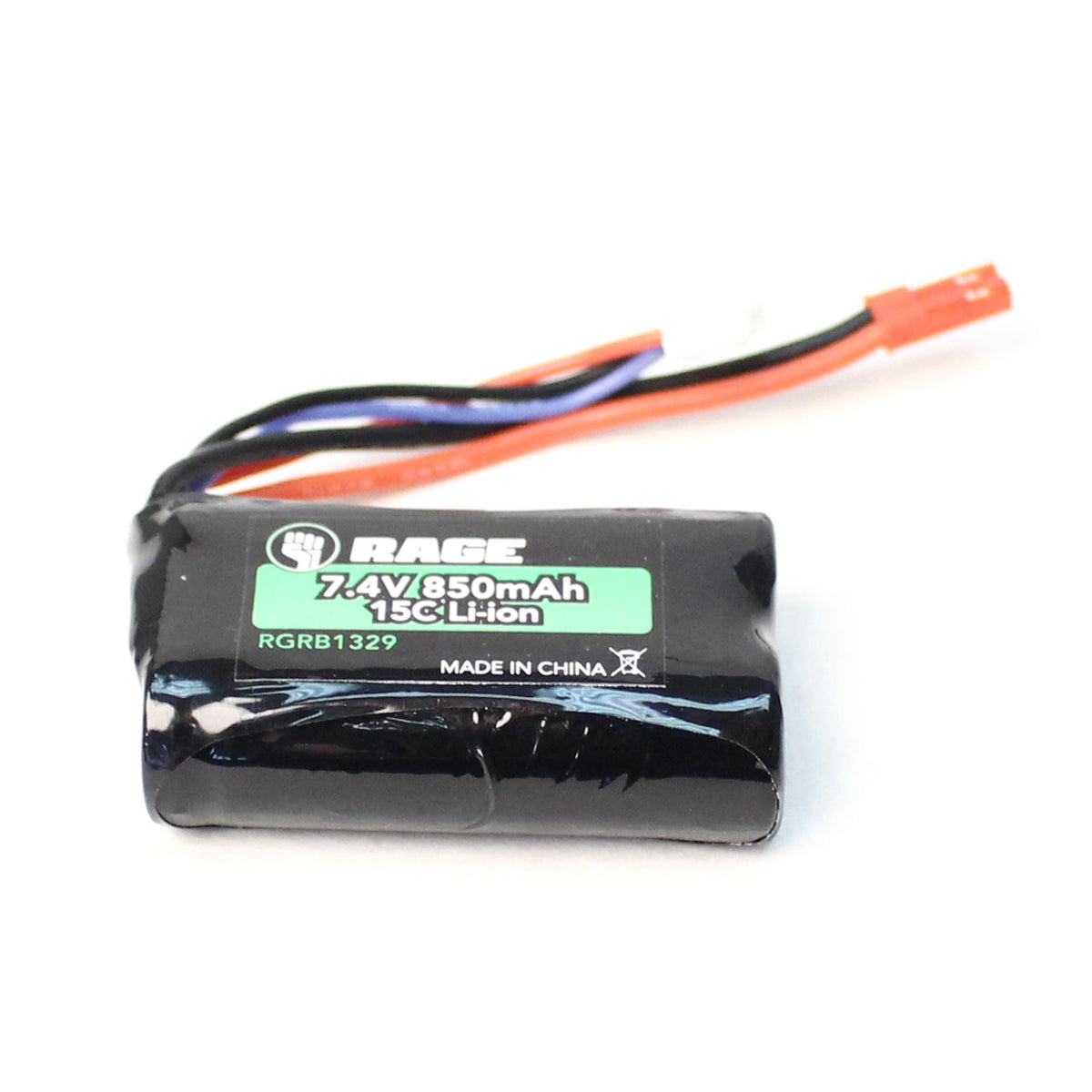 Image of 7.4V 2S 850mAh Battery w/ JST Connector: Eclipse