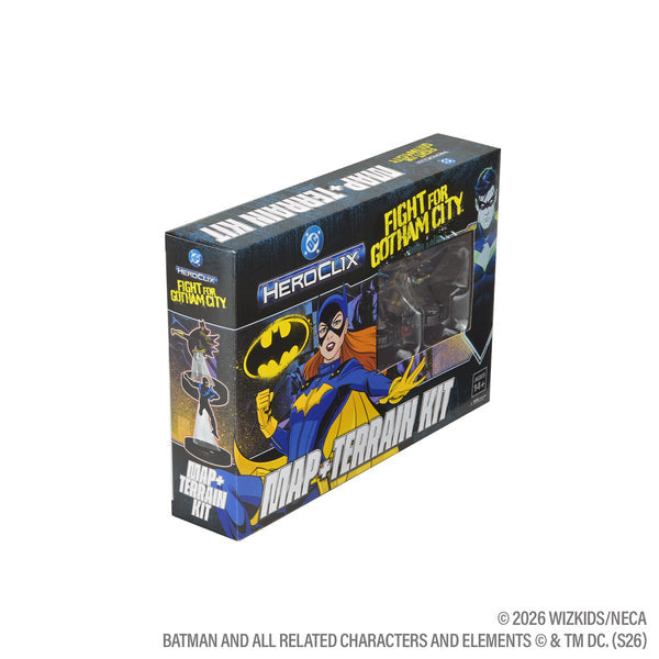 DC HEROCLIX: FIGHT FOR GOTHAM CITY MAP AND TERRAIN KIT (6)