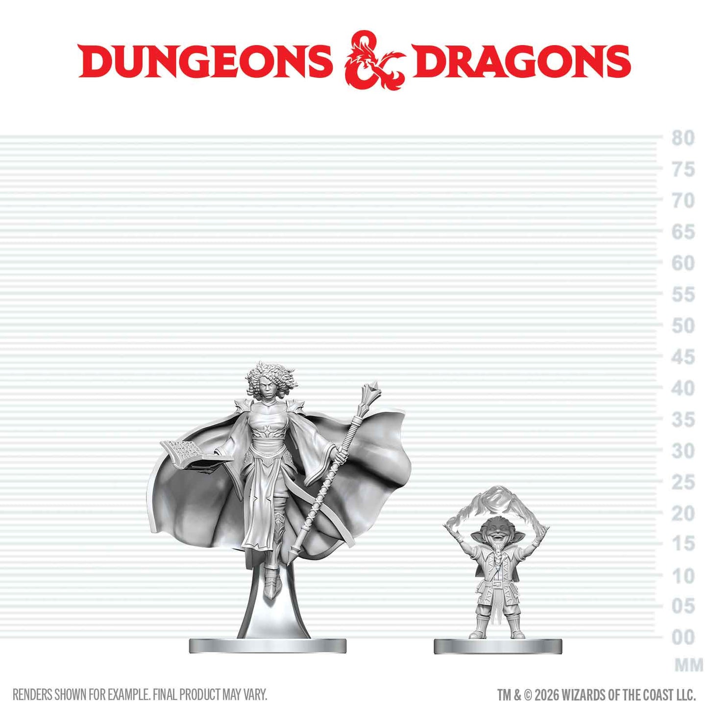 DND NOLZUR'S MARVELOUS UNPAINTED MINIATURES: W29 GNOME WARLOCK N AASIMAR WIZARD