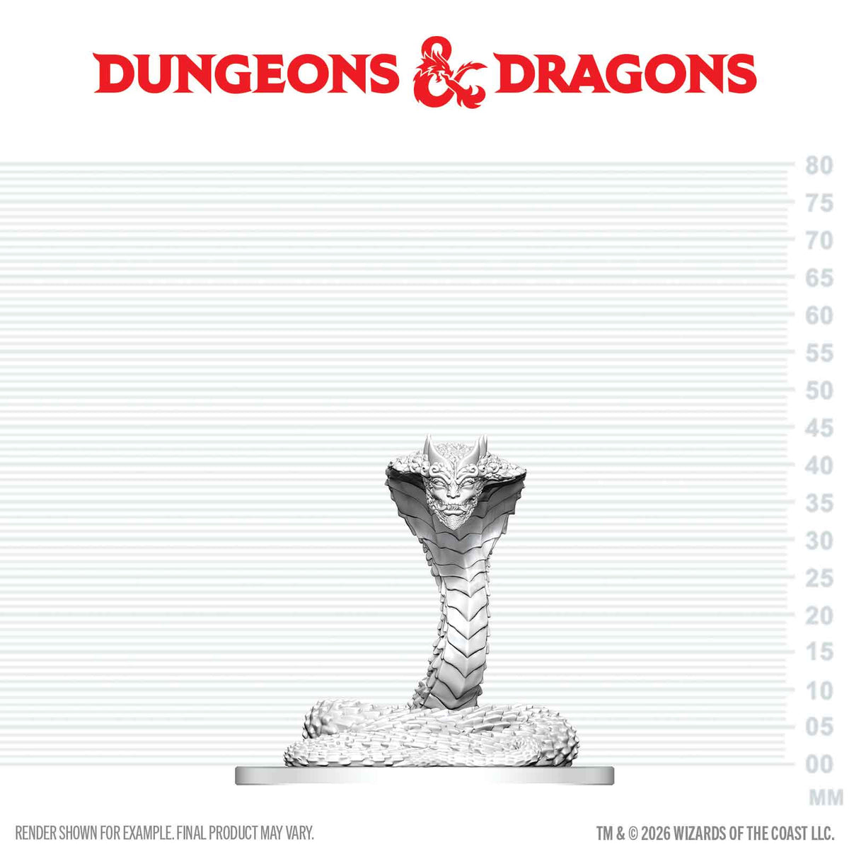 DND NOLZUR'S MARVELOUS UNPAINTED MINIATURES: W29 GUARDIAN NAGA