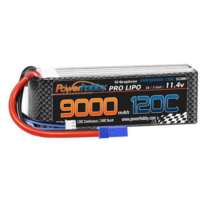 Image of 3S 11.4V 9000mah 120C GRAPHENE + HV Lipo Battery w EC5 Plug