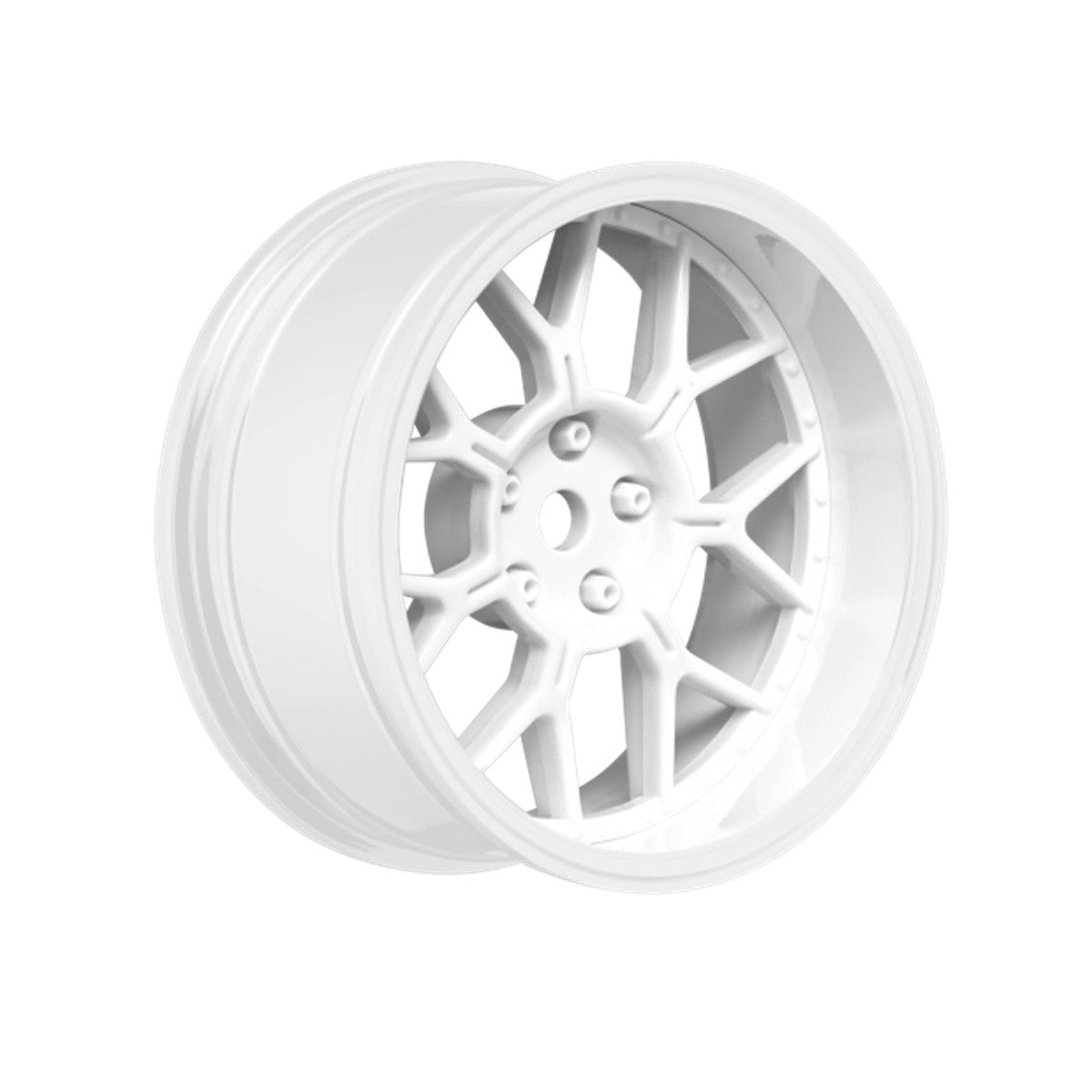 Image of 14 Spoke Gloss White 1/10 Drift Wheel, 2, 4, 6, 8mm
