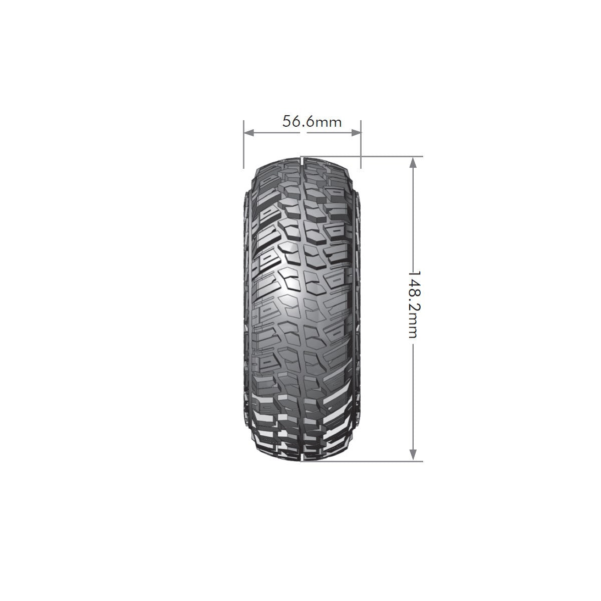 Image of CR-Griffin 1/10 2.2" Crawler Tires, Super Soft, Front/Rear