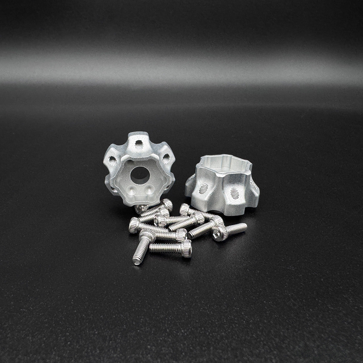 Image of 12mm Hex "DOT" Machined Aluminum Hubs (2) "3 DOT 7mm"