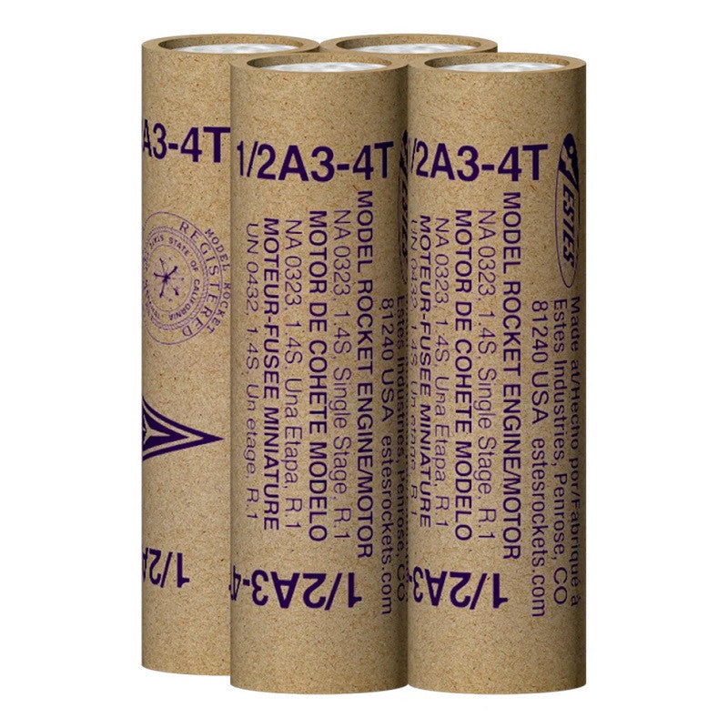 Image of 1/2A3-4T Model Rocket Engines, (4pk)