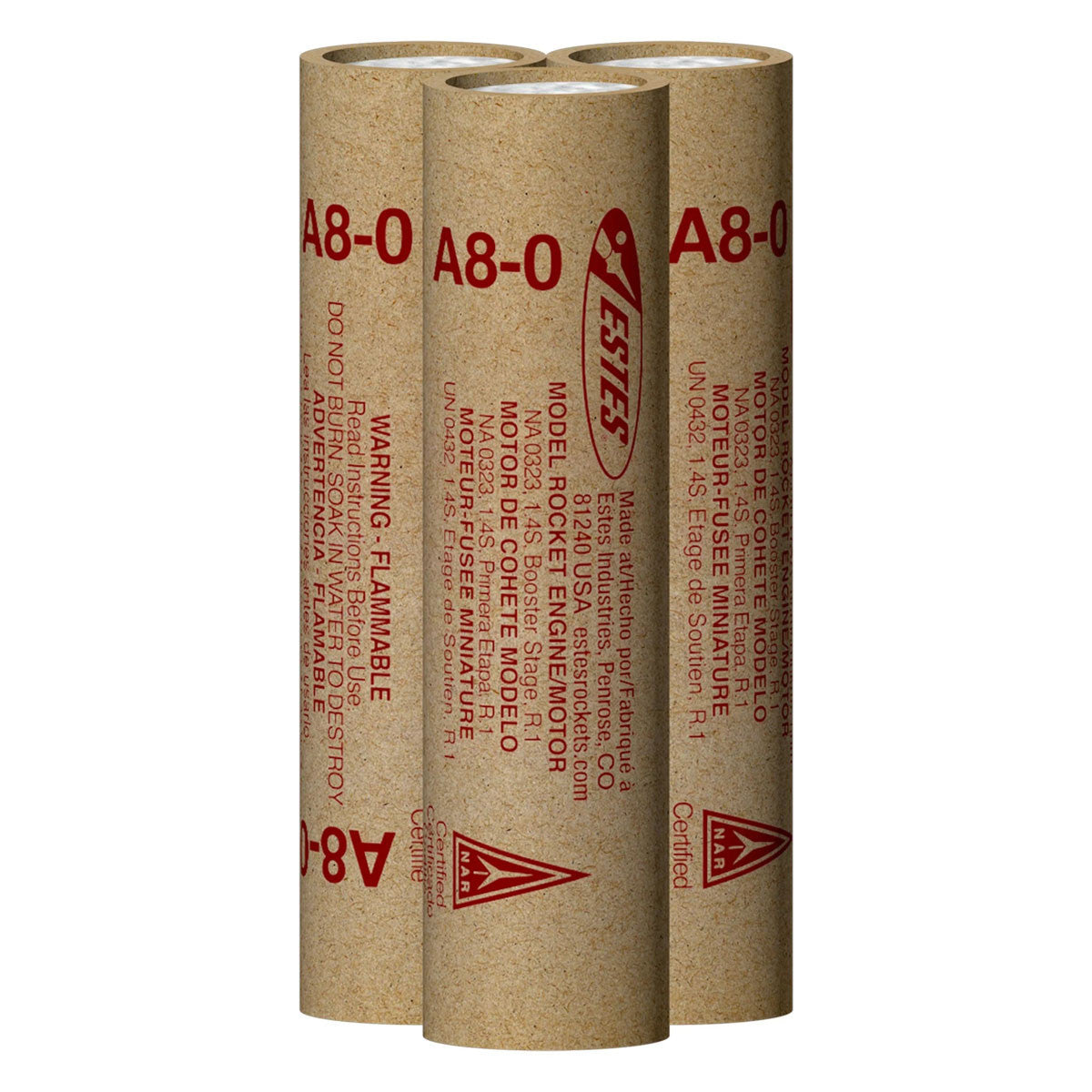 Image of A8-0 Model Rocket Engines, (3pk)