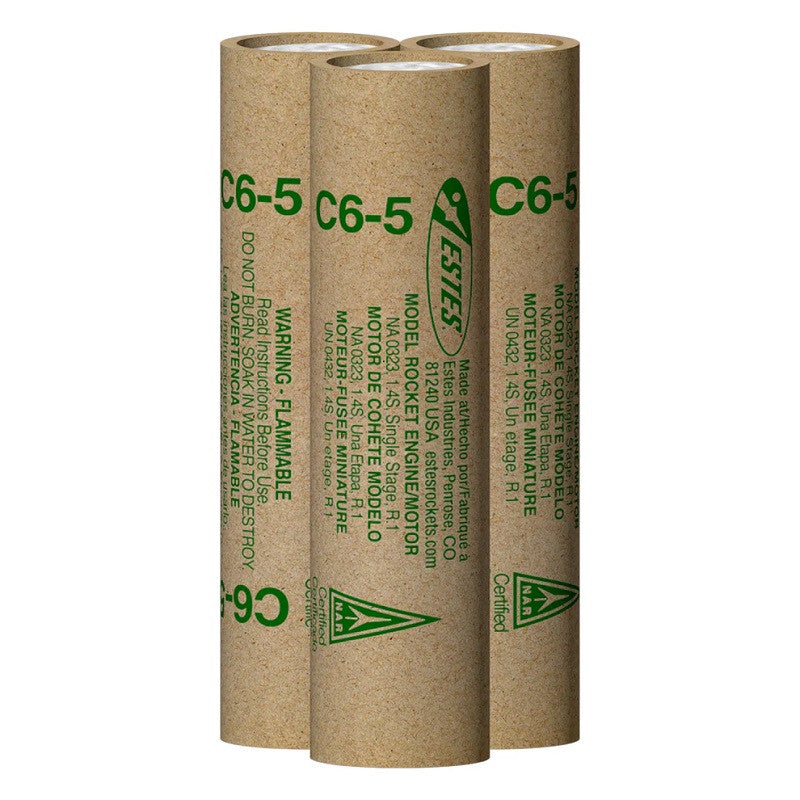 Image of C6-5 Model Rocket Engine FP (Flight Pack)