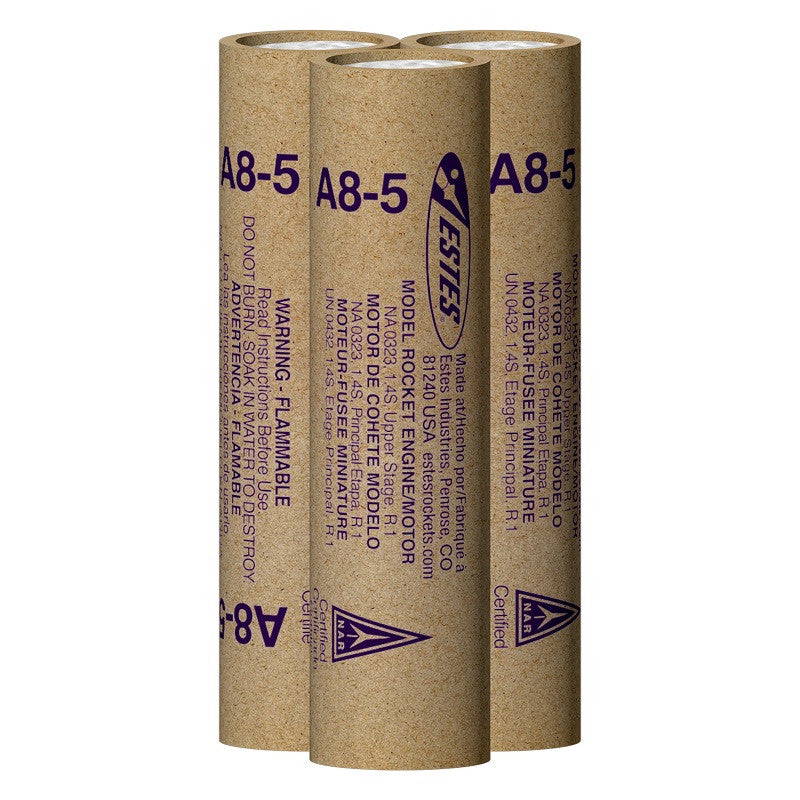 Image of A8-5 Model Rocket Engines, (3pk)