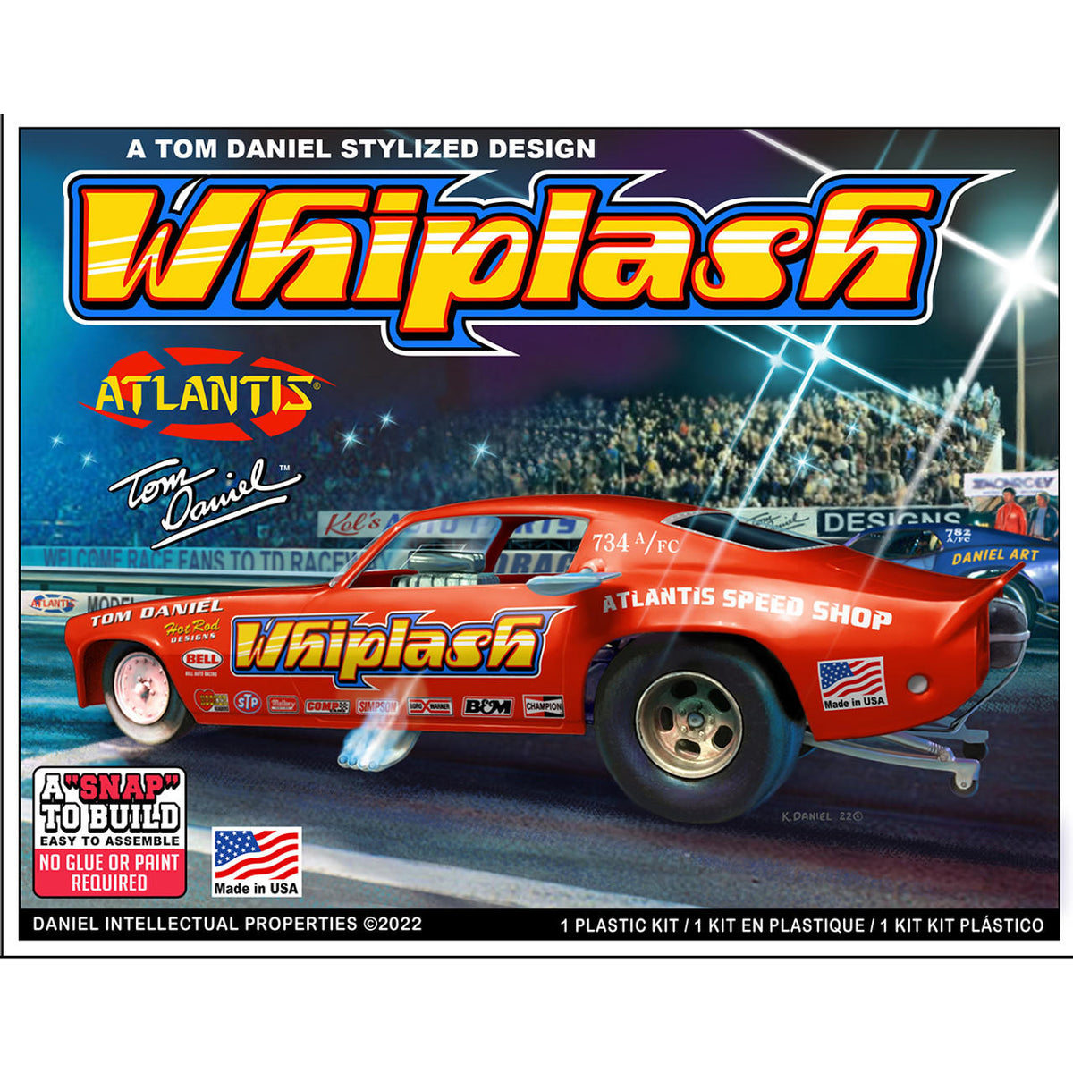 Image of 1/32 Snap Tom Daniel Whiplash Camaro Funny Car Plastic Model