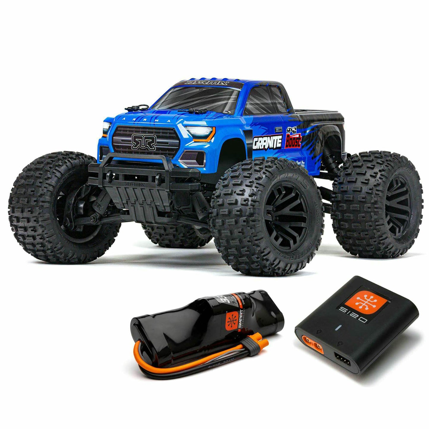 Image of Arrma R/C Granite Boost 4x2 V4 1/10th RTR Waterproof Monster Truck Blue/Black