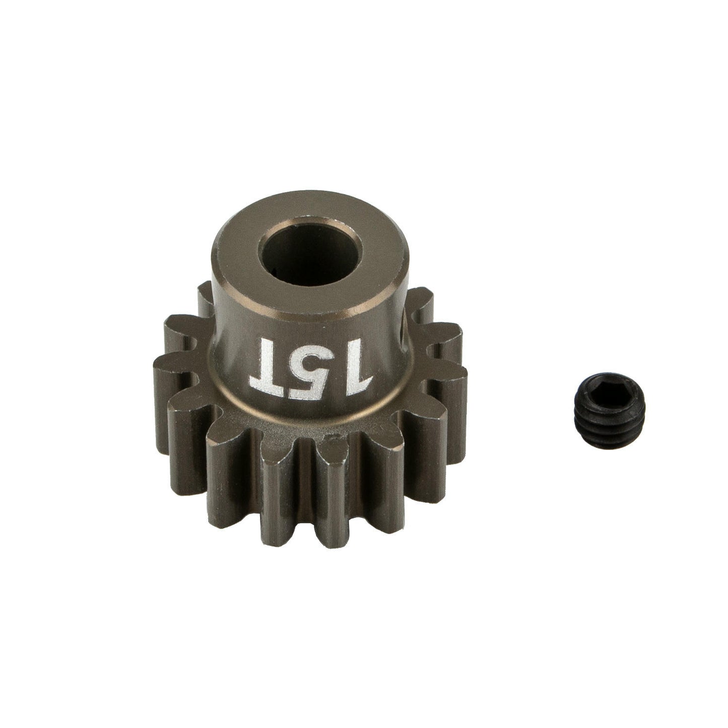 Image of Team Associated 15T 1-MOD 5mm Bore Aluminum Pinion Gear (for plastic spur only)