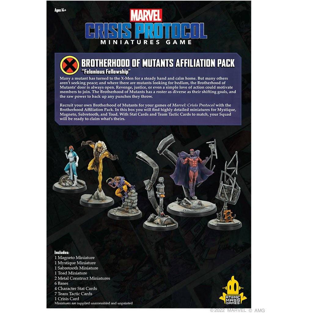 Image of Marvel Crisis Protocol Brotherhood of Mutants Affiliation Pack Expansion CP140EN