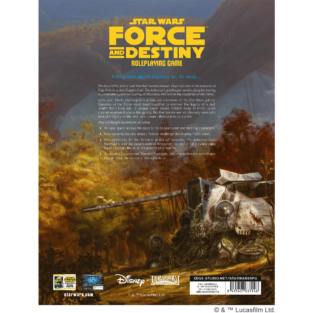 Image of Star Wars Force and Destiny RPG: Chronicles of the Gatekeeper Adventure