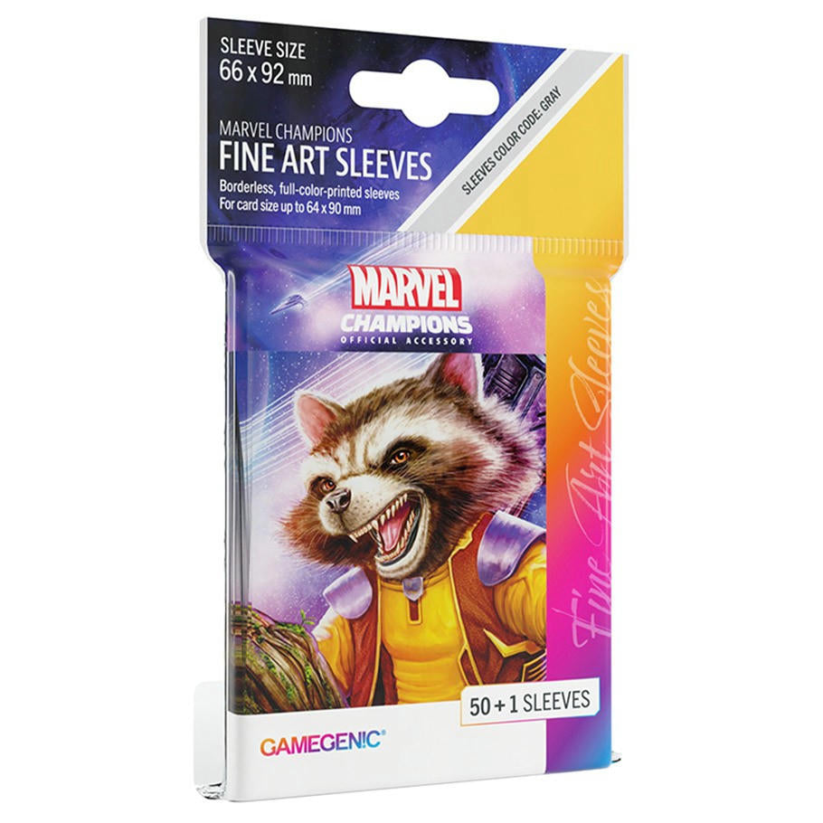 Image of Rocket Raccoon Marvel Art Matte Standard Game Sleeves 62x94mm (50) GameGenic