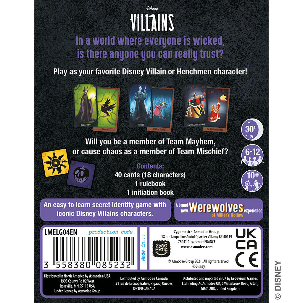Image of Disney Villains: Gathering of the Wicked Social Deduction Game ASMLG04EN