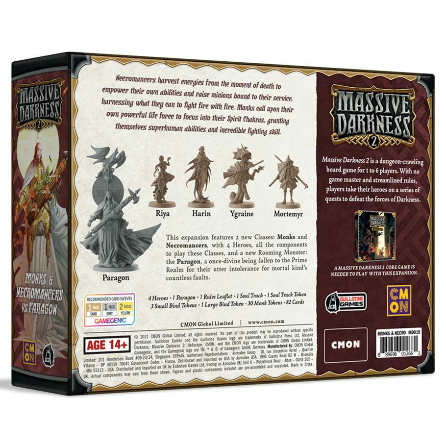 Image of Massive Darkness 2: Monks & Necromancers vs Paragon Heroes & Monsters Expansion