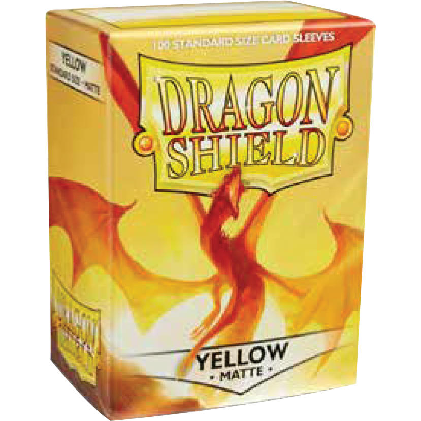 Image of Dragon Shields: (100) Matte Yellow (DISPLAY 10)