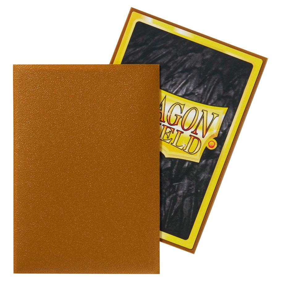 Image of Dragon Shields Matte Gold Japanese/Small Standard Protector Card Sleeves