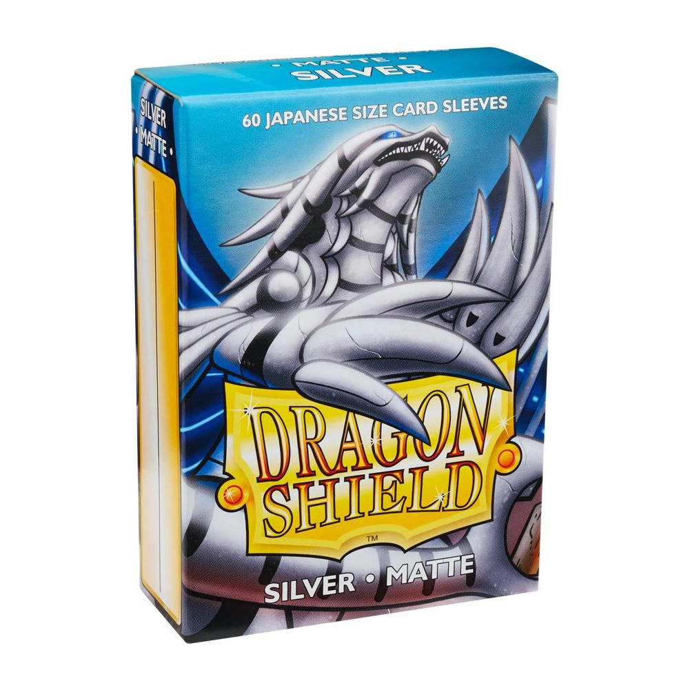 Dragon Shields Matte Silver Japanese/Small Standard Deck Protector Card Sleeves