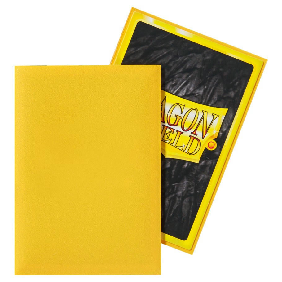 Image of Dragon Shields Matte Yellow Japanese/Small Standard Protector Card Sleeves