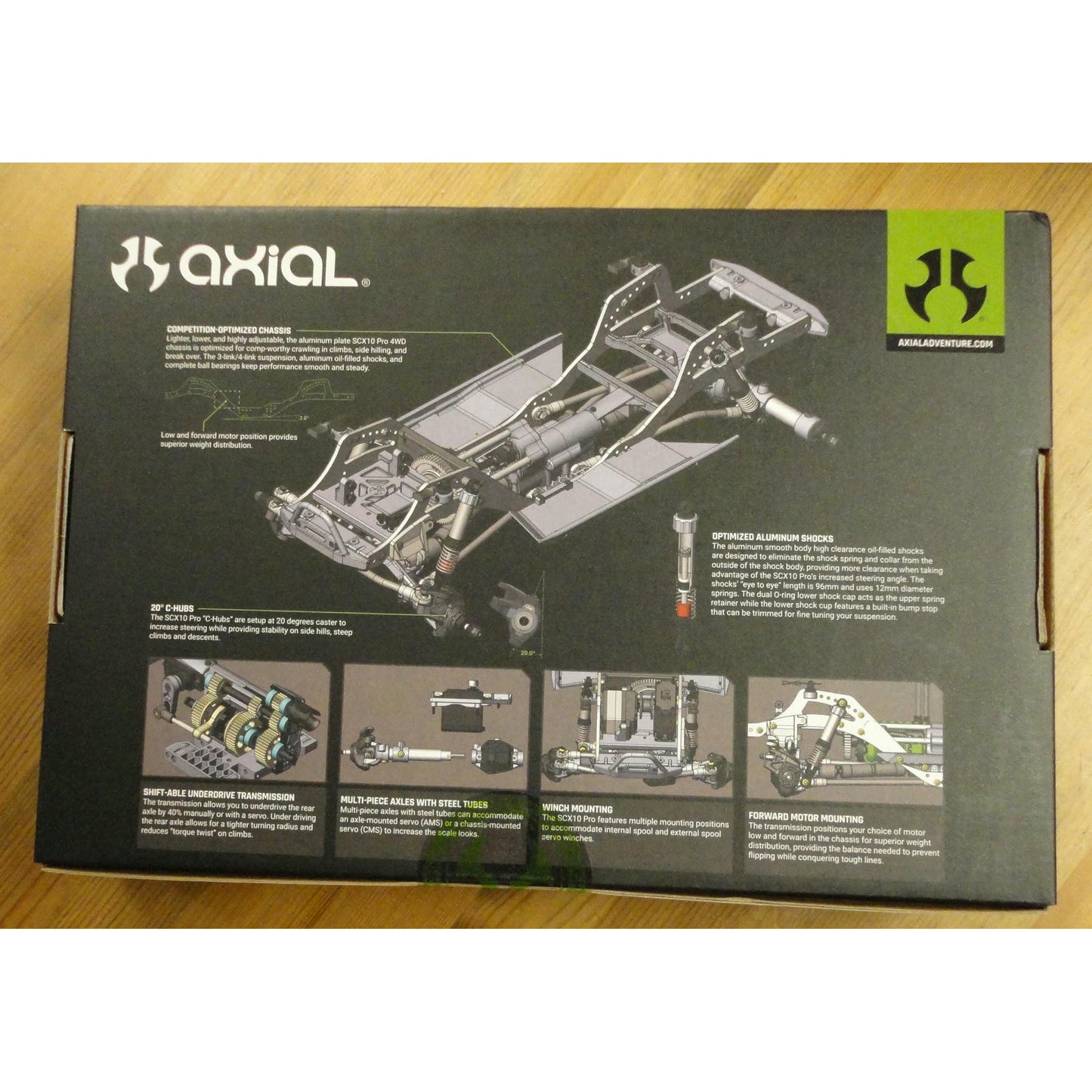 Image of Axial SCX10 Pro 1/10th Rock Crawler Unassembled Kit AXI03028