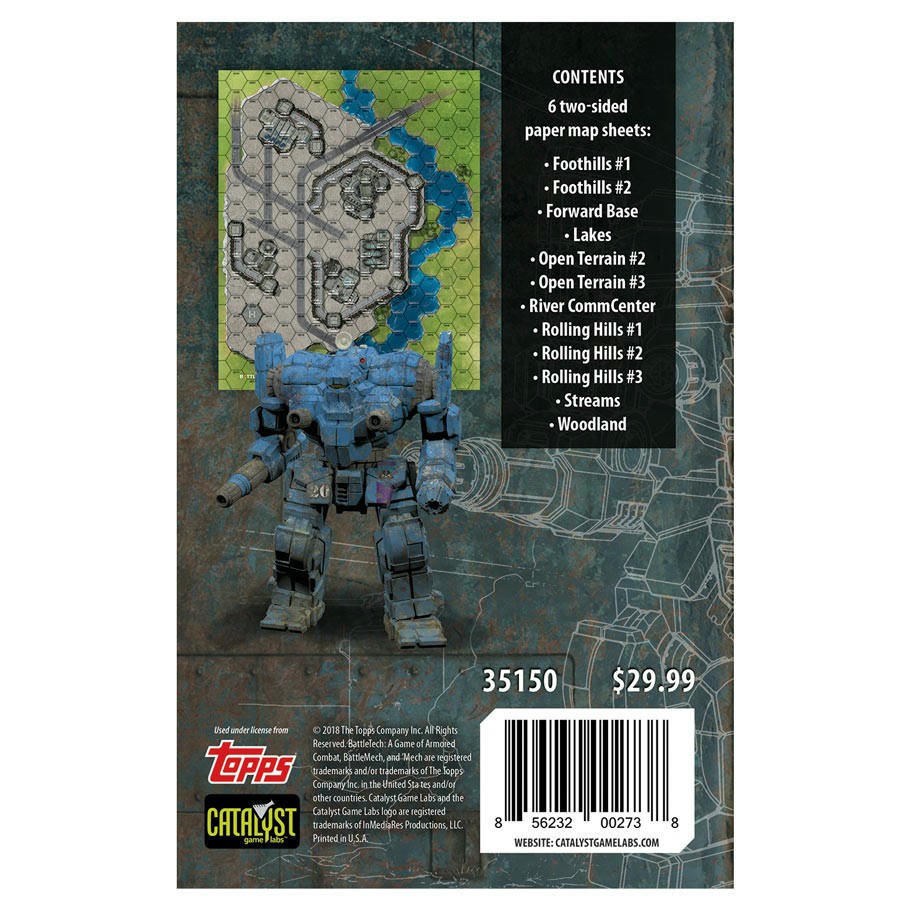 Image of Battletech Map Pack : Grasslands by Catalyst Games CAT35150 (6 two-sided maps)