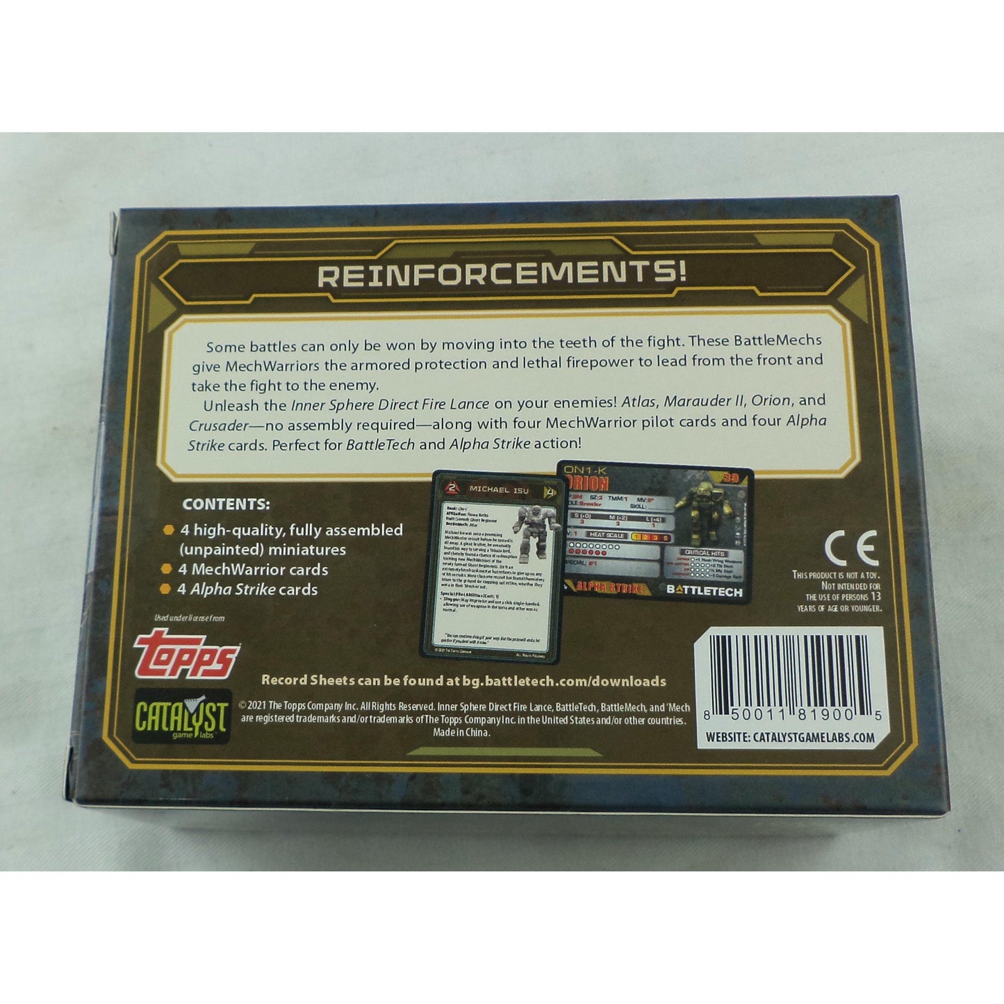 Image of BattleTech: Inner Sphere Direct Fire Lance Pack Unpainted Miniatures (4) 35725