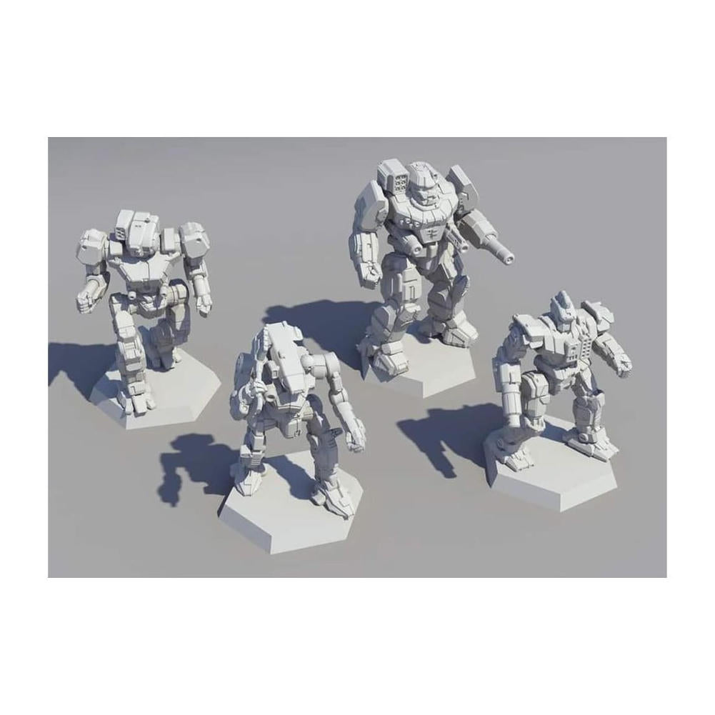BattleTech: Inner Sphere Heavy Lance Pack Unpainted Miniatures (4pcs) 35727