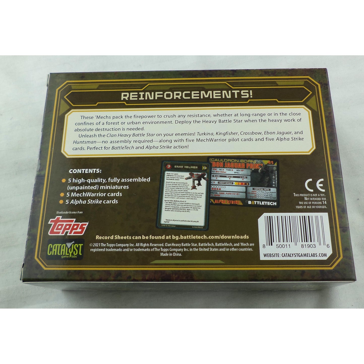 Image of BattleTech: Clan Heavy Battle Star Lance Pack Unpainted Miniatures (5) 35728