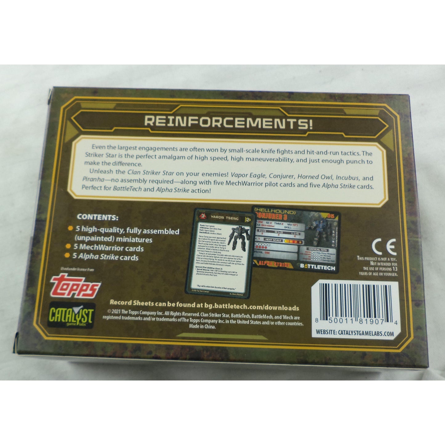 Image of BattleTech: Clan Striker Star Pack Unpainted Miniatures Set (5) CAT35732