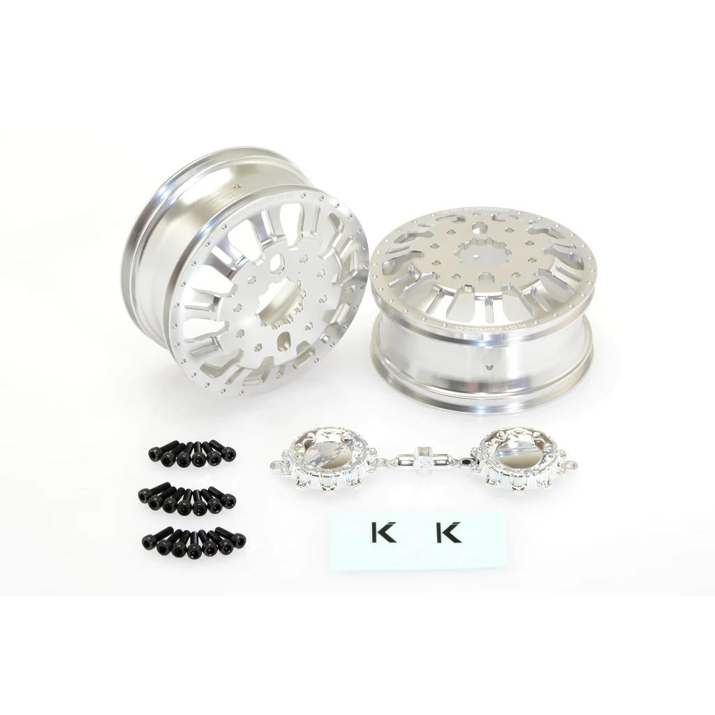 Image of KG1 KD004 Duel Rear Dually Wheel (Silver Anodized, 2pcs,