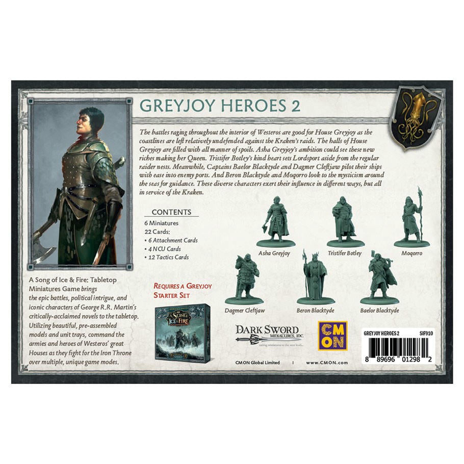 Image of A Song of Fire & Ice Miniatures Game: Greyjoy Heroes 2 Expansion COLSIF910