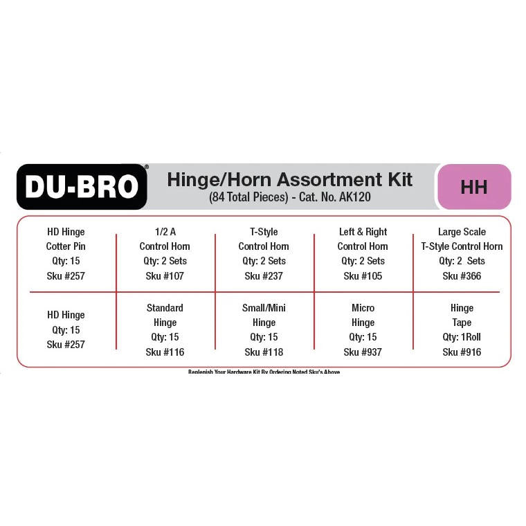 Image of Hinge & Control Horn Assortment Kit, 84pcs