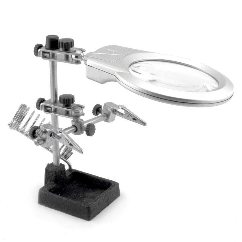 Image of Helping Hands Magnifier with Soldering Iron Holder & LED