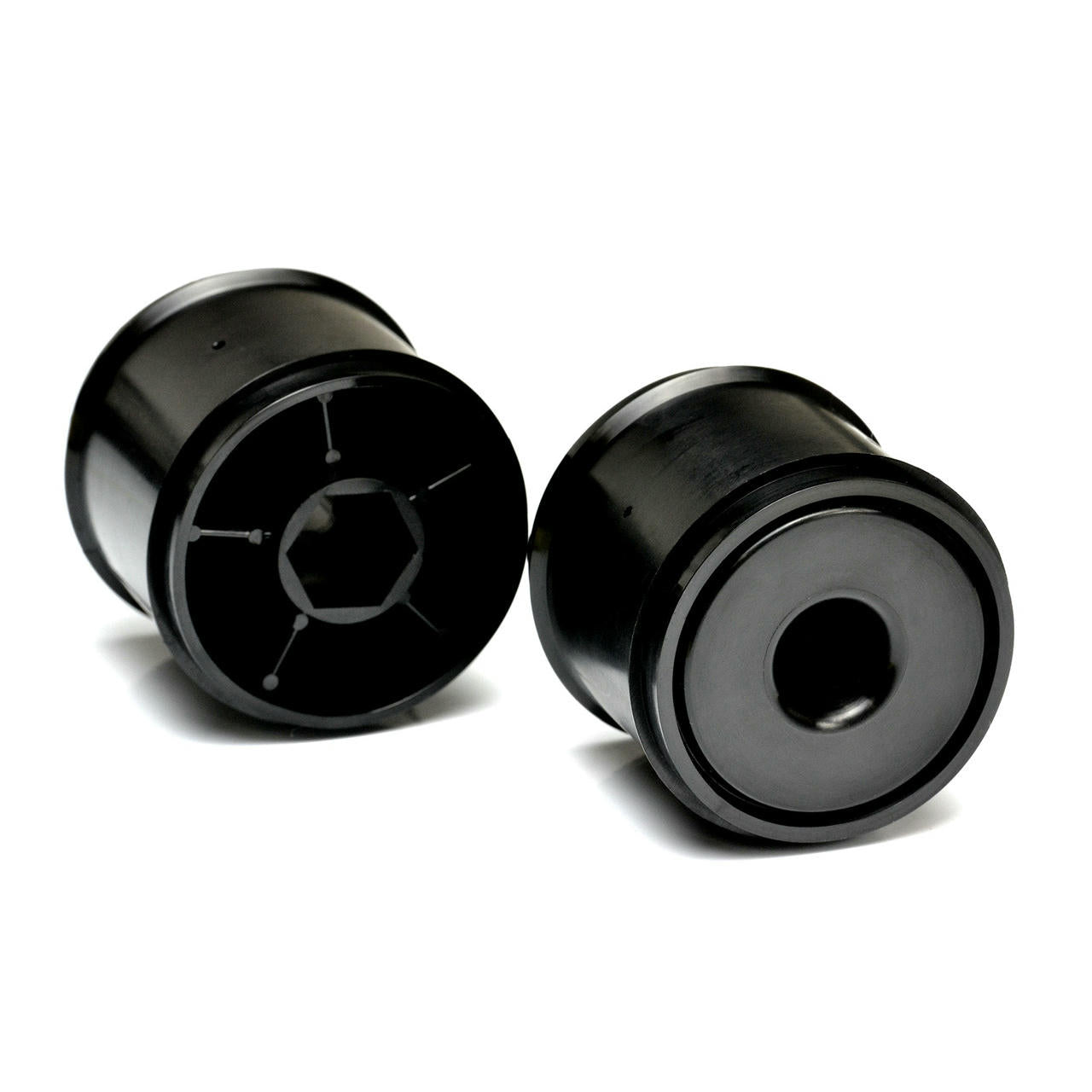 Image of Exotek 1/10 Scale F1 Black Dish Rear Wheels (2pcs) EXO2121 (Fits Exotek Tires)