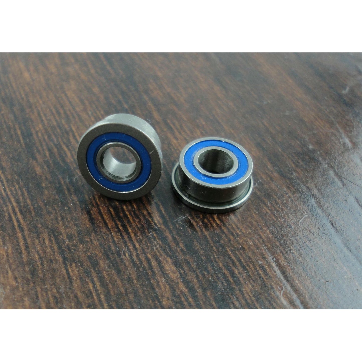 Image of 4x9x4mm FLANGED Stainless Blue Rubber Sealed Bearings 4mmx9mmx4mm (per Bearing)