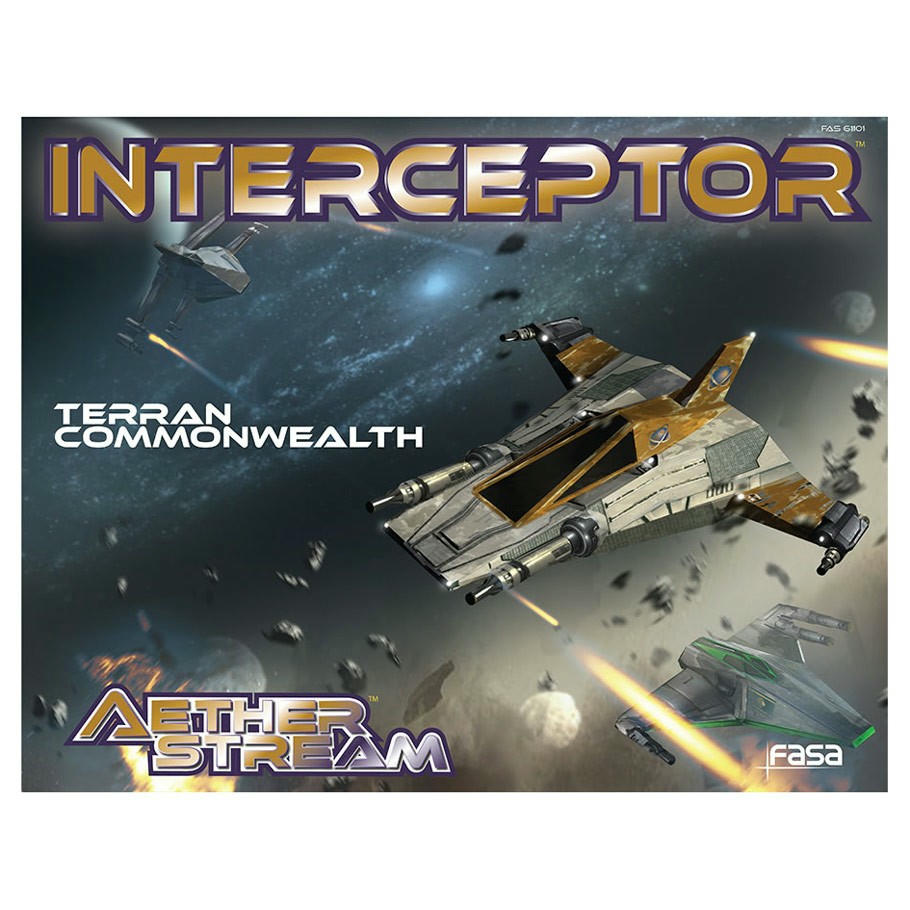 Image of FASA Aether Stream Interceptor Space Combat Terran Commonwealth Squadron Set