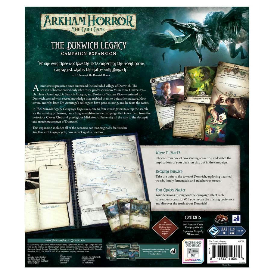Image of Arkham Horror Card Game LCG: The Dunwich Legacy Campaign Expansion FFGAHC66