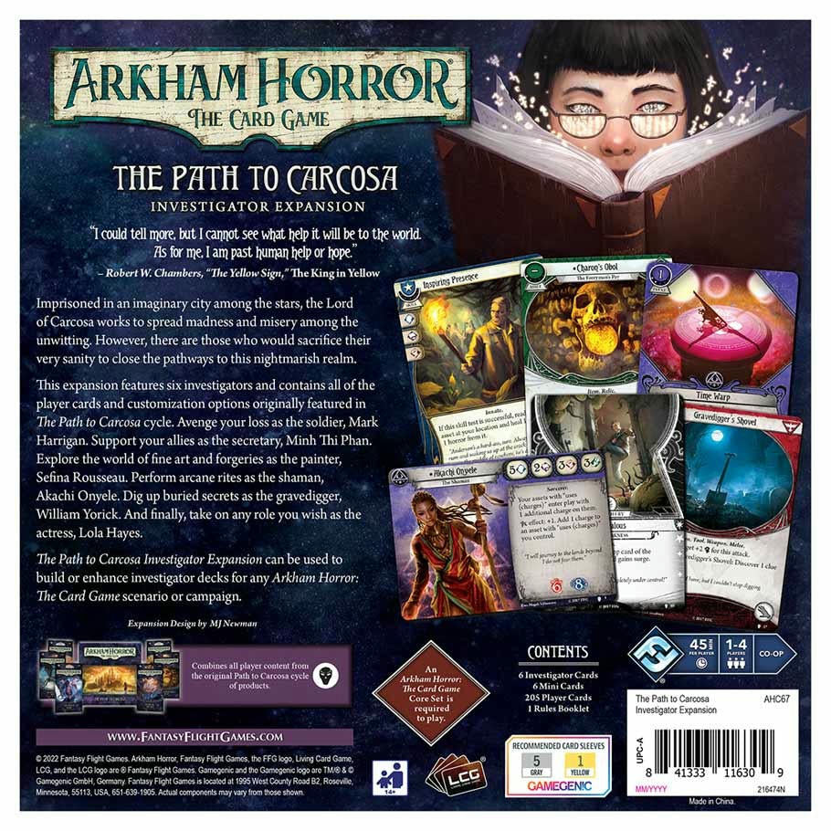 Image of Arkham Horror Card Game: The Path to Carcosa Investigator Expansion FFGAHC36