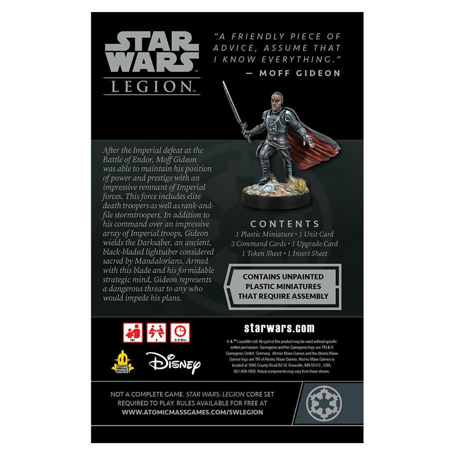 Image of Star Wars Legion Miniatures game: Moff Gideon Commander Expansion FFGSWL102EN