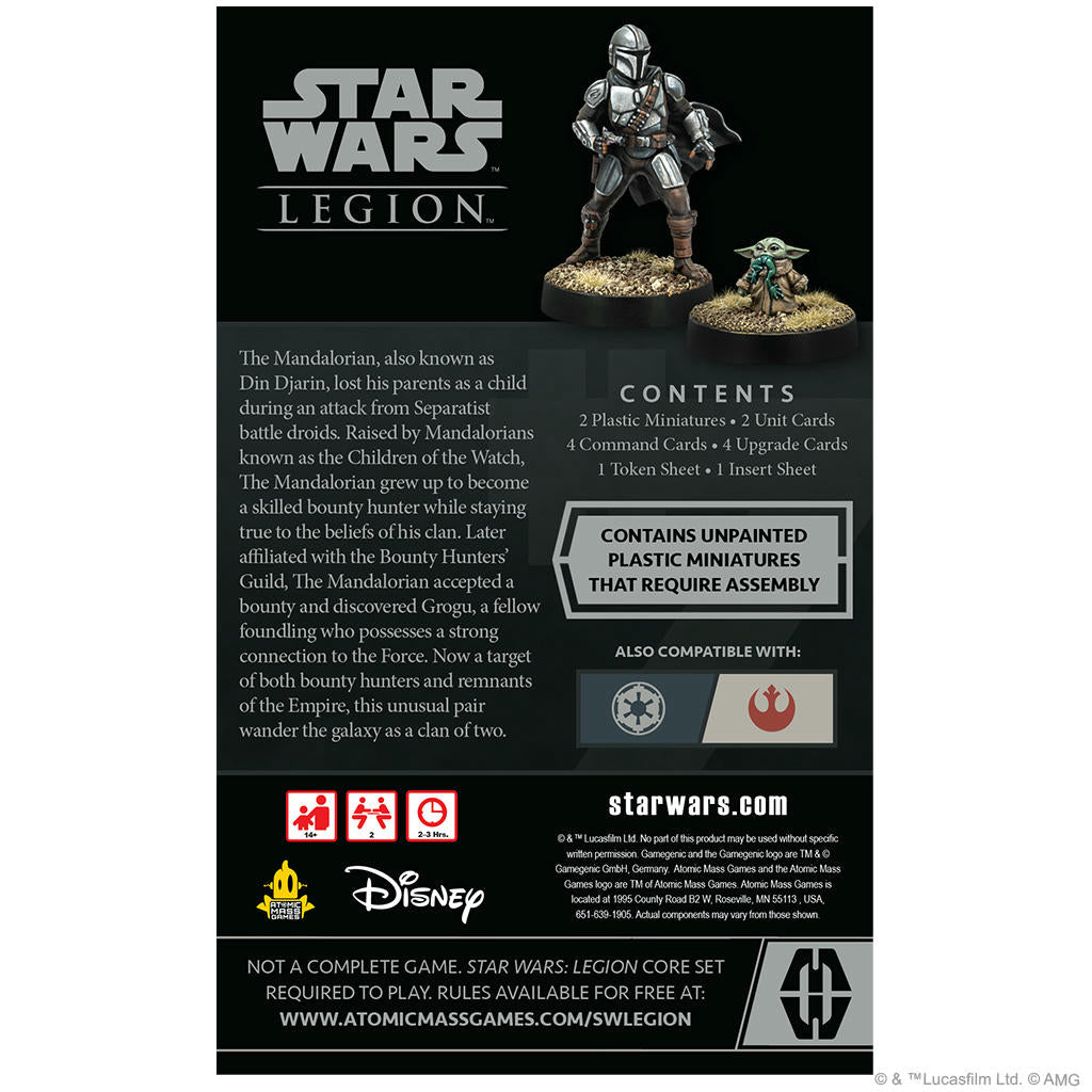 Image of Star Wars Legion Miniatures game: Din Djarin & Grogu Operative Expansion SWL98EN
